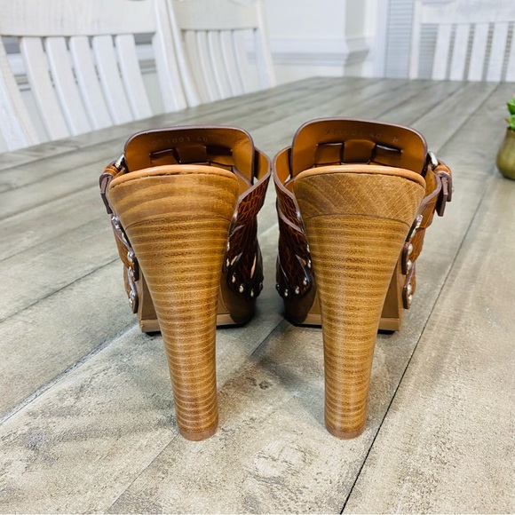 New Ralph Lauren Purple Label Woven Leather Clog Heels Women’s Size 9.5 - Picture 5 of 8